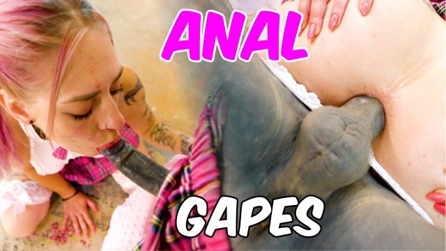 Trans Schoolgirl Gets Anal, Deepthroat and Gapes