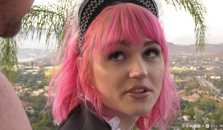 Shemale Claire Gives Anal Blowjob in 4K