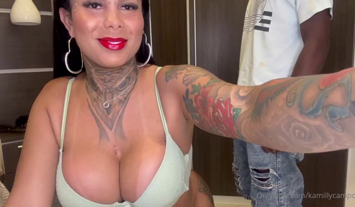 Latina TS Babe Gives Intense Blowjob