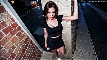 Fucked Stranger Shemale POV Outdoor at Night - Ai Generated
